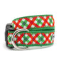 Yuletide Check Dog Dog Collar – Red/Green, Sizes XS–XL