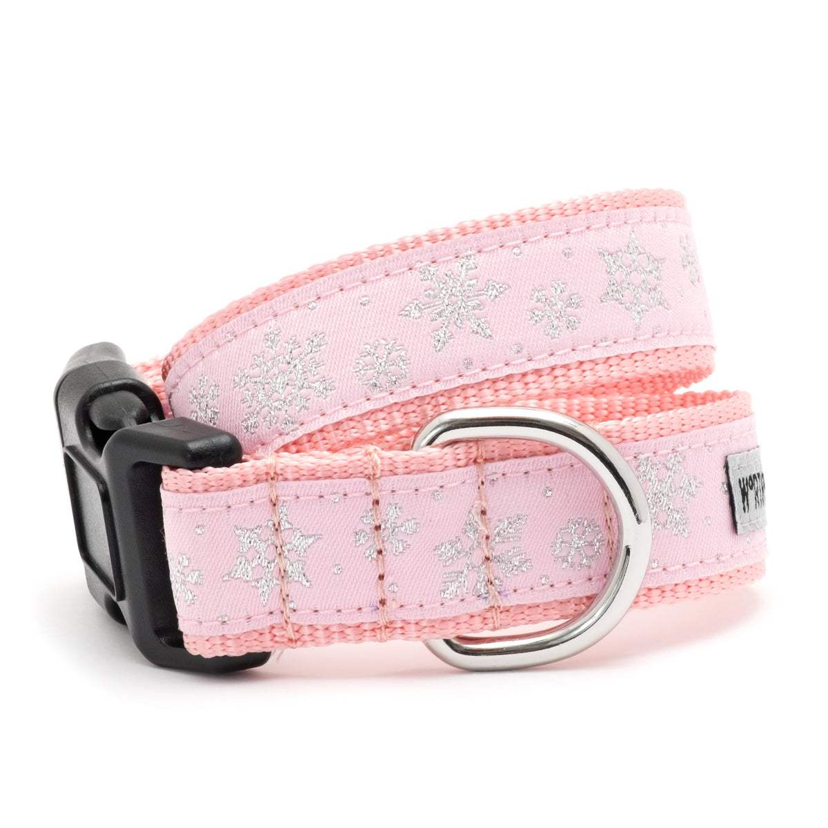 Let It Snow Dog Dog Collar – Blue & Pink, Sizes XS–XL