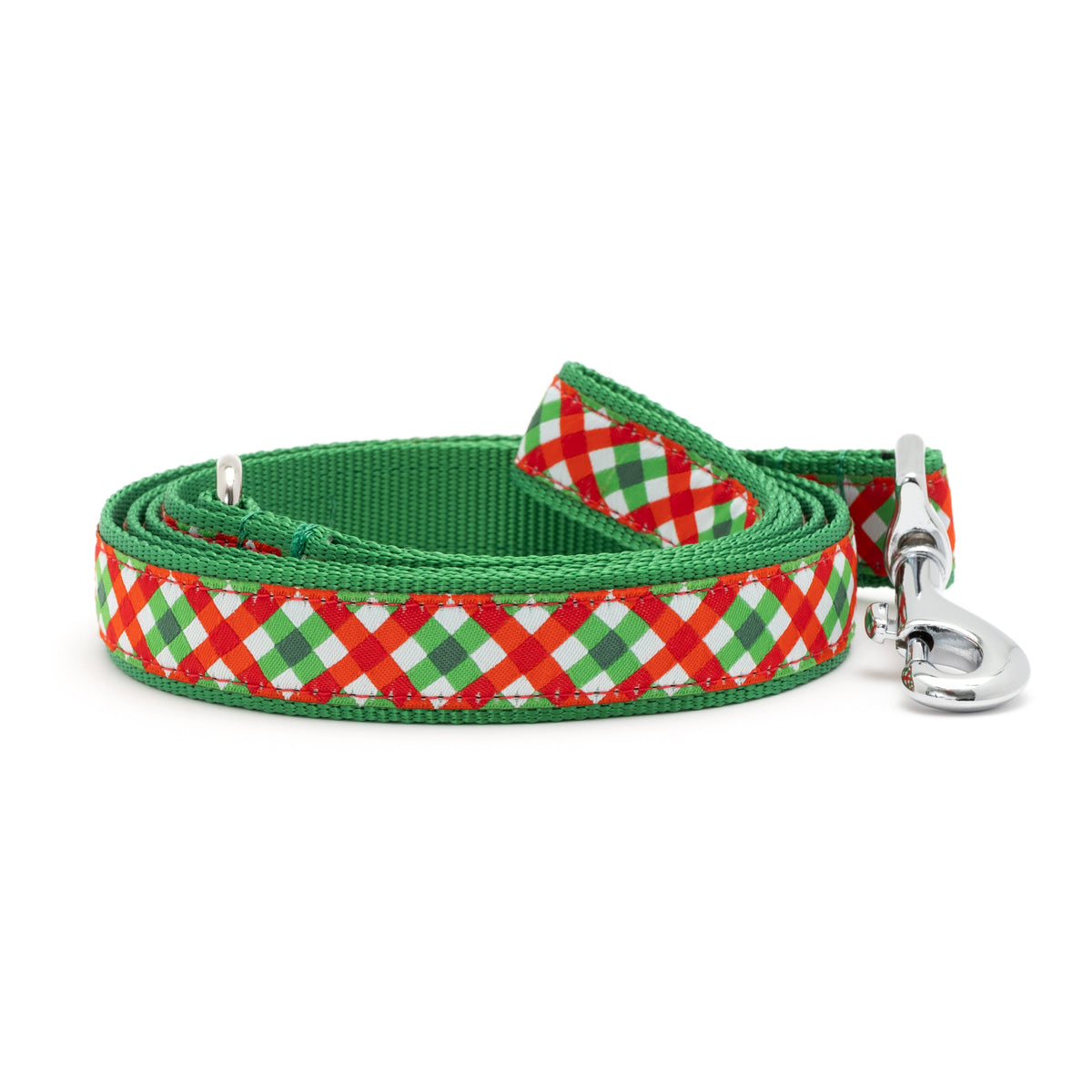 Yuletide Check Dog Leash – Red/Green, Sizes S, L