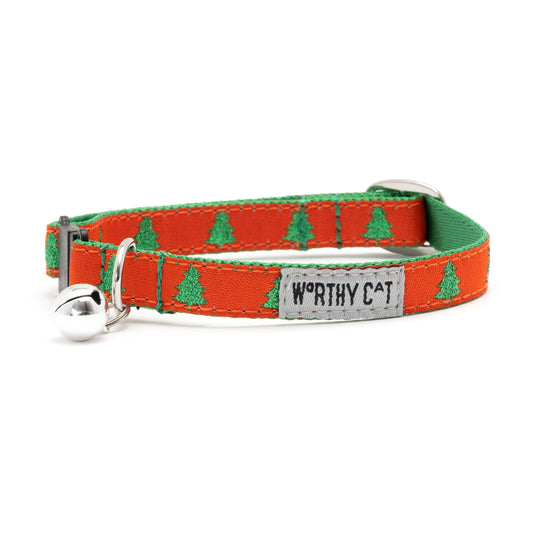 Shimmering Spruce Cat Collar – Red, Size One Size