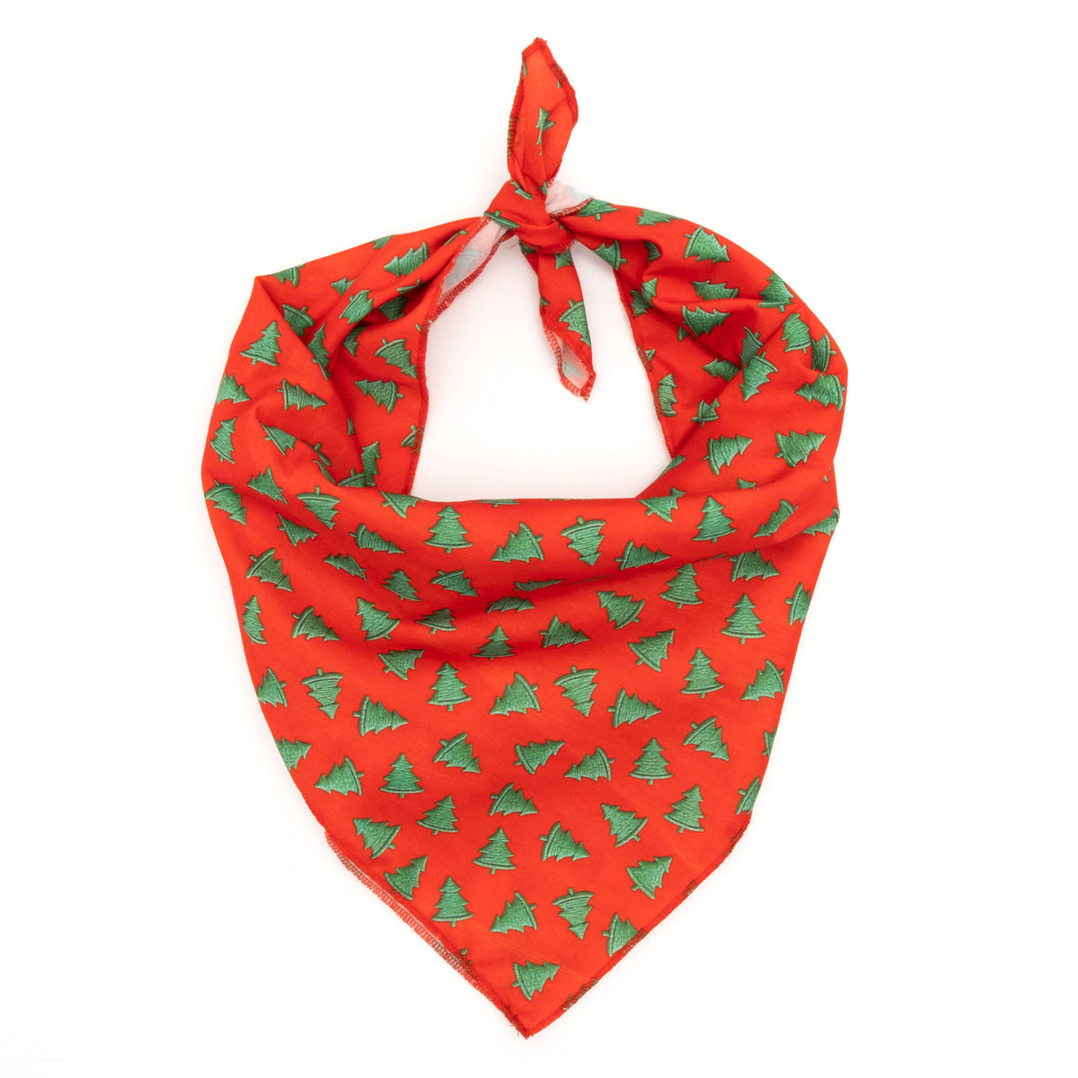 Shimmering Spruce Dog Bandana – Polyester, Red, Sizes S, L