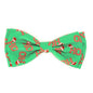 Santa's Cheer Dog Bow Tie – Polyester, Green, Sizes S, L
