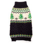 Navy Christmas Tree Dog Sweater, navy, main product view