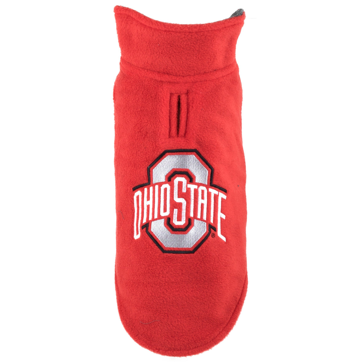 Ohio State Fleece Dog Jacket – Polyester, Scarlet, Sizes 08, 10, 12, 14, 16, 18, 20, 22, 24, 26, 28, 30