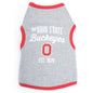 Ohio State Buckeyes Dog Tank Top – Cotton, Gray, Sizes XXS–XL