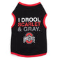 Ohio State I Drool Scarlet & Gray Tank Dog Tank Top – Cotton, Black, Sizes XS–XXL