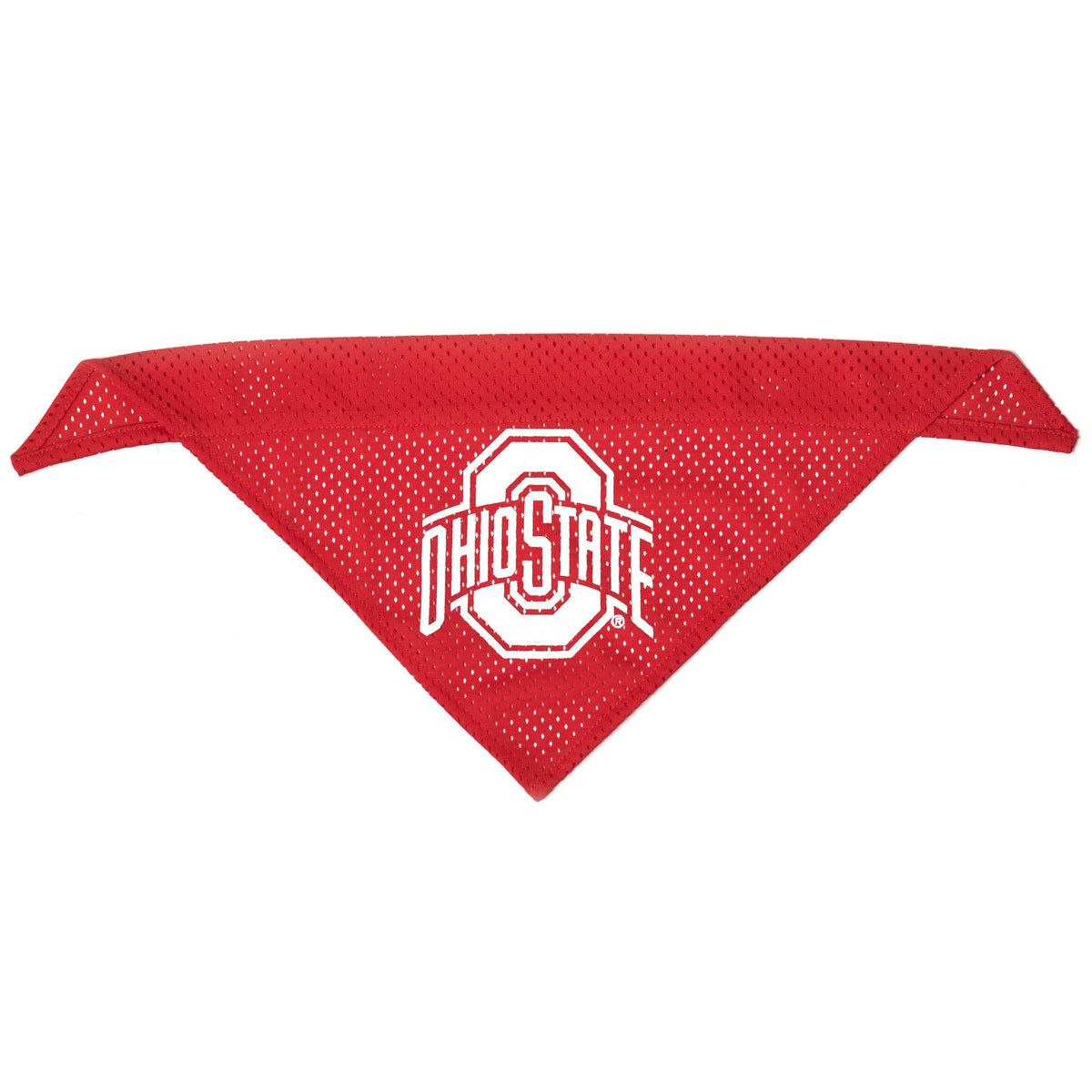 Ohio State Mesh Dog Slide-On Bandana – Polyester, Scarlet, Sizes S, L