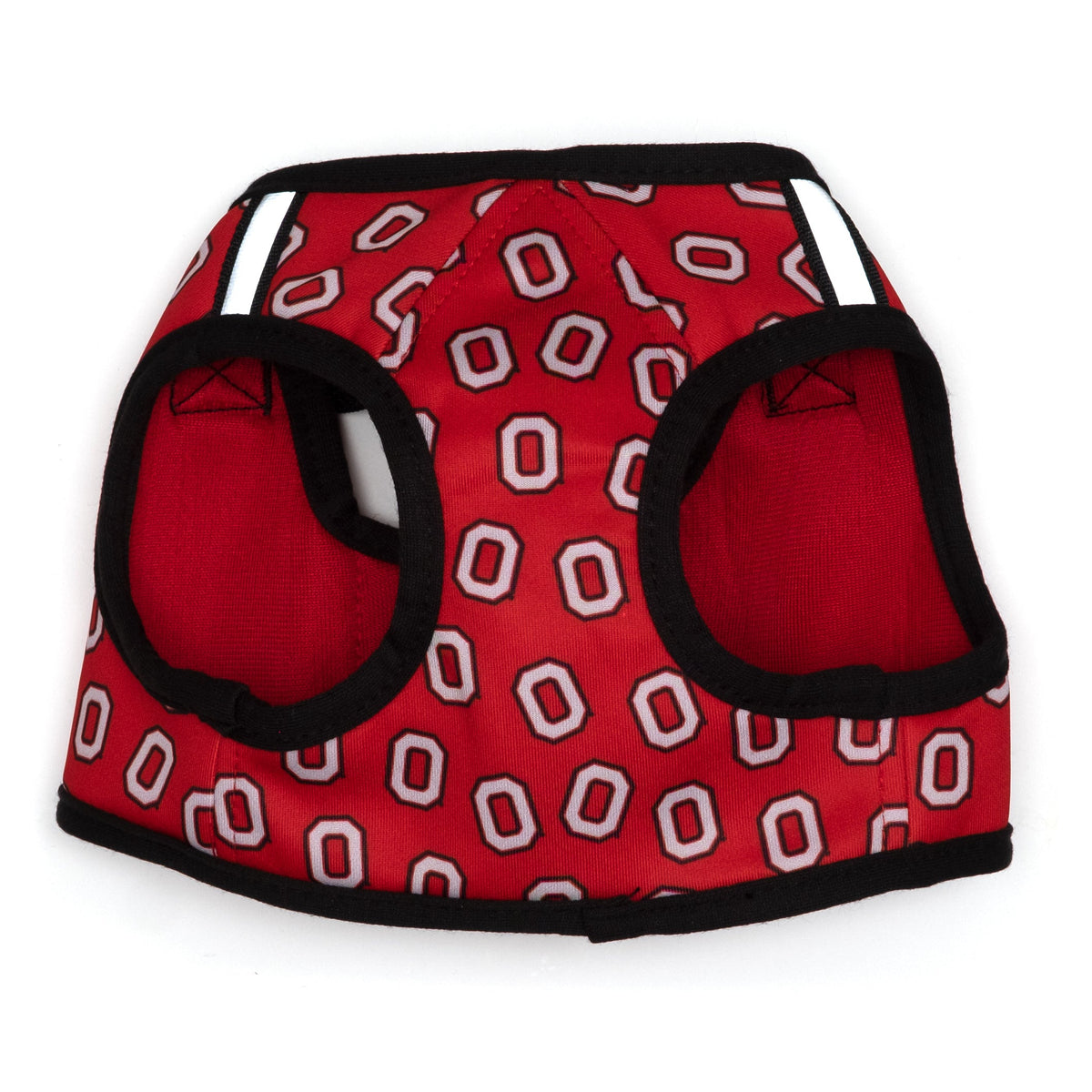 Ohio State Tossed Block O Printed Sidekick Dog Harness – Scarlet, Sizes XS–XXL