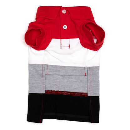 Ohio State Colorblock Polo Dog Shirt – Cotton, Multicolored, Sizes XS–XXL