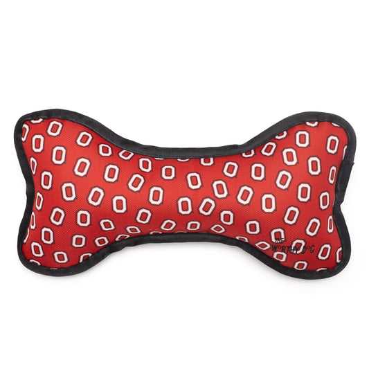 Ohio State Block O Bone Dog Toy – Red, Sizes S, L