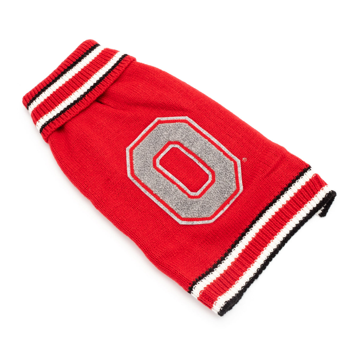 Ohio State Block O Turtleneck Dog Sweater – Acrylic, Scarlet, Sizes XS–XXL
