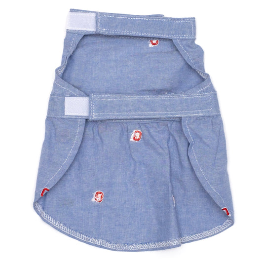 Ohio State Chambray Block O Dog Dress – Cotton, Blue, Sizes XS–XXL