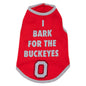 Ohio State Bark for Buckeyes Dog Dog Tank Top – Cotton, Scarlet, Sizes XS–XXL