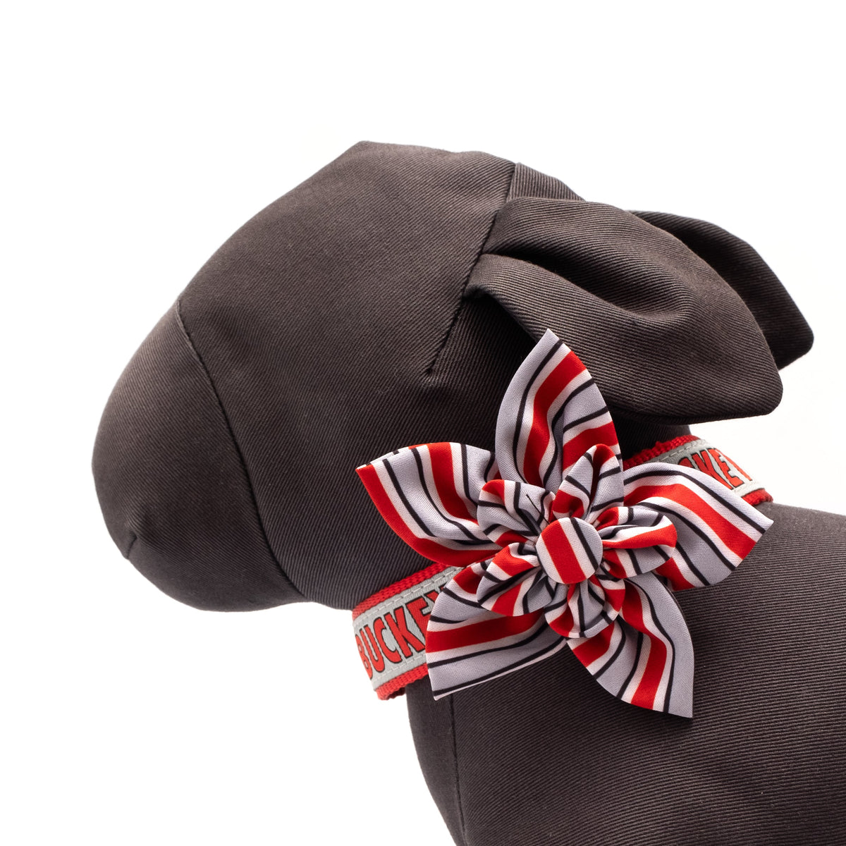 Ohio State Helmet Stripe Dog Flower – Polyester, Gray, Sizes S, L