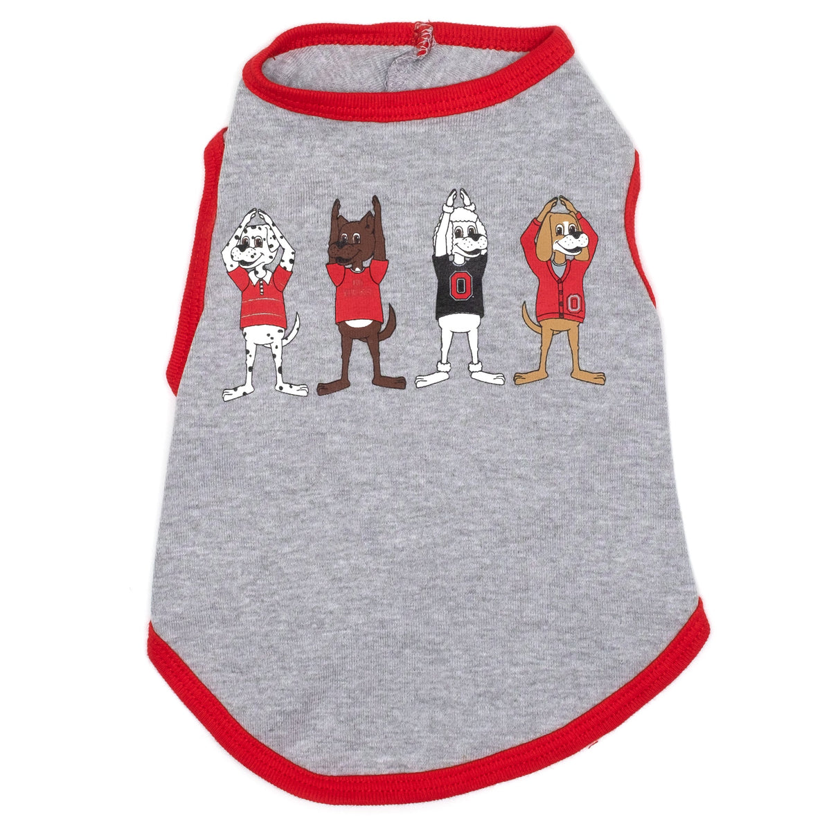 Ohio State O-H-I-O Dogs Dog Tank Top – Cotton, Gray, Sizes XS–XXL