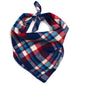 Navy/Red/Turq Dog Bandana – Cotton, Navy/Red Multicolored, Sizes S, L