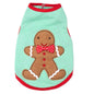 Gingerbread Andy Dog Tank Top – Cotton, Mint Green, Sizes XS–XXL