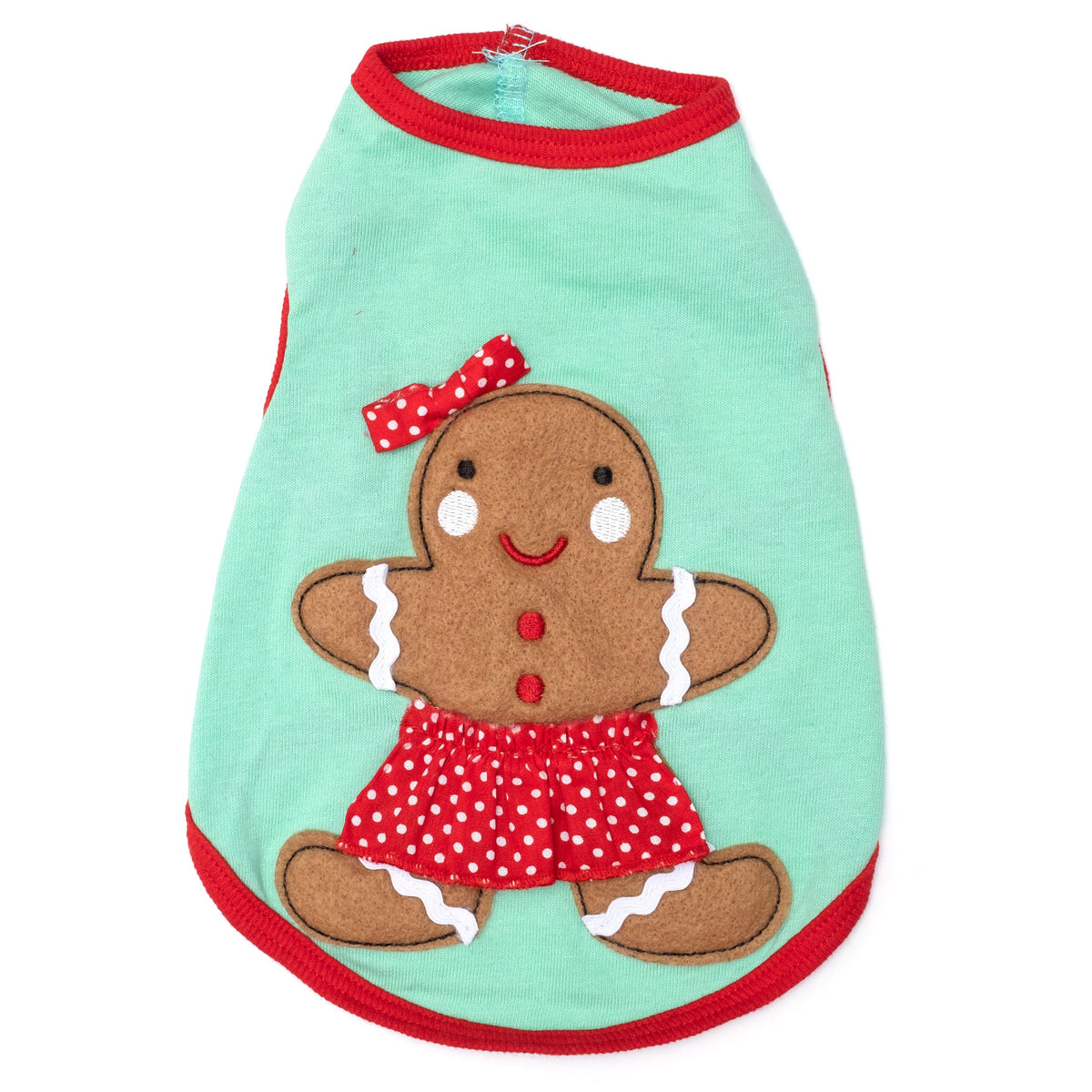 Gingerbread Anne Dog Tank Top – Cotton, Mint Green, Sizes XS–XXL