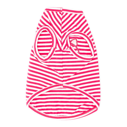 Wilbur Pig Dog Tank Top – Cotton, Pink/White, Sizes XS–XXL