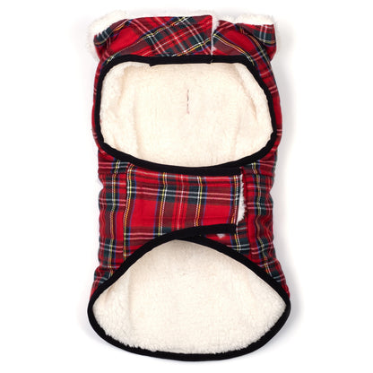 Red Tartan Dog Jacket, red, product view 2
