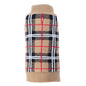 Tan Plaid Dog Sweater, tan, main product view