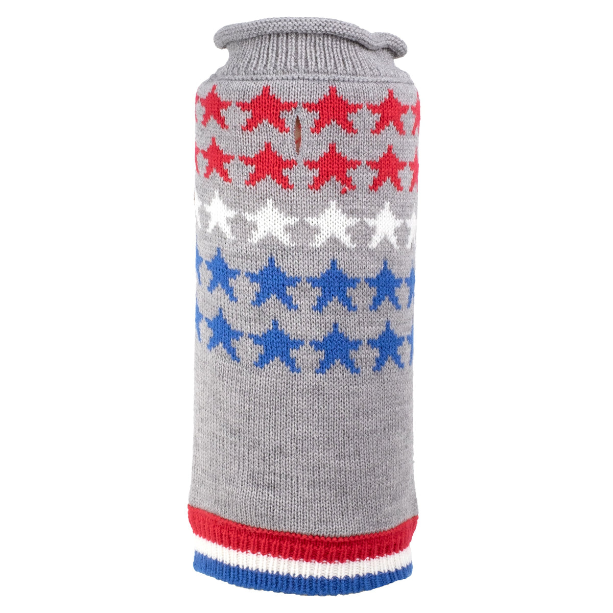 Stars Dog Sweater – Acrylic, Gray, Sizes XXS–XXL