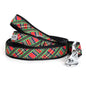 Red Lurex Plaid Dog Leash – Red, Size L