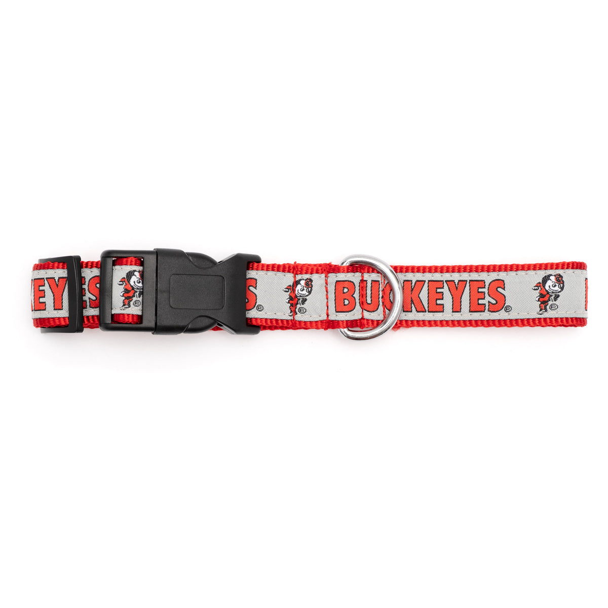 Ohio State Brutus Buckeye Dog Collar – Scarlet, Sizes S–L