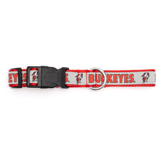 Ohio State Brutus Buckeye Dog Collar – Scarlet, Sizes S–L