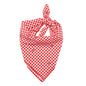 Ohio State Block O Check Dog Bandana – Cotton, Scarlet & Black, Sizes S, L