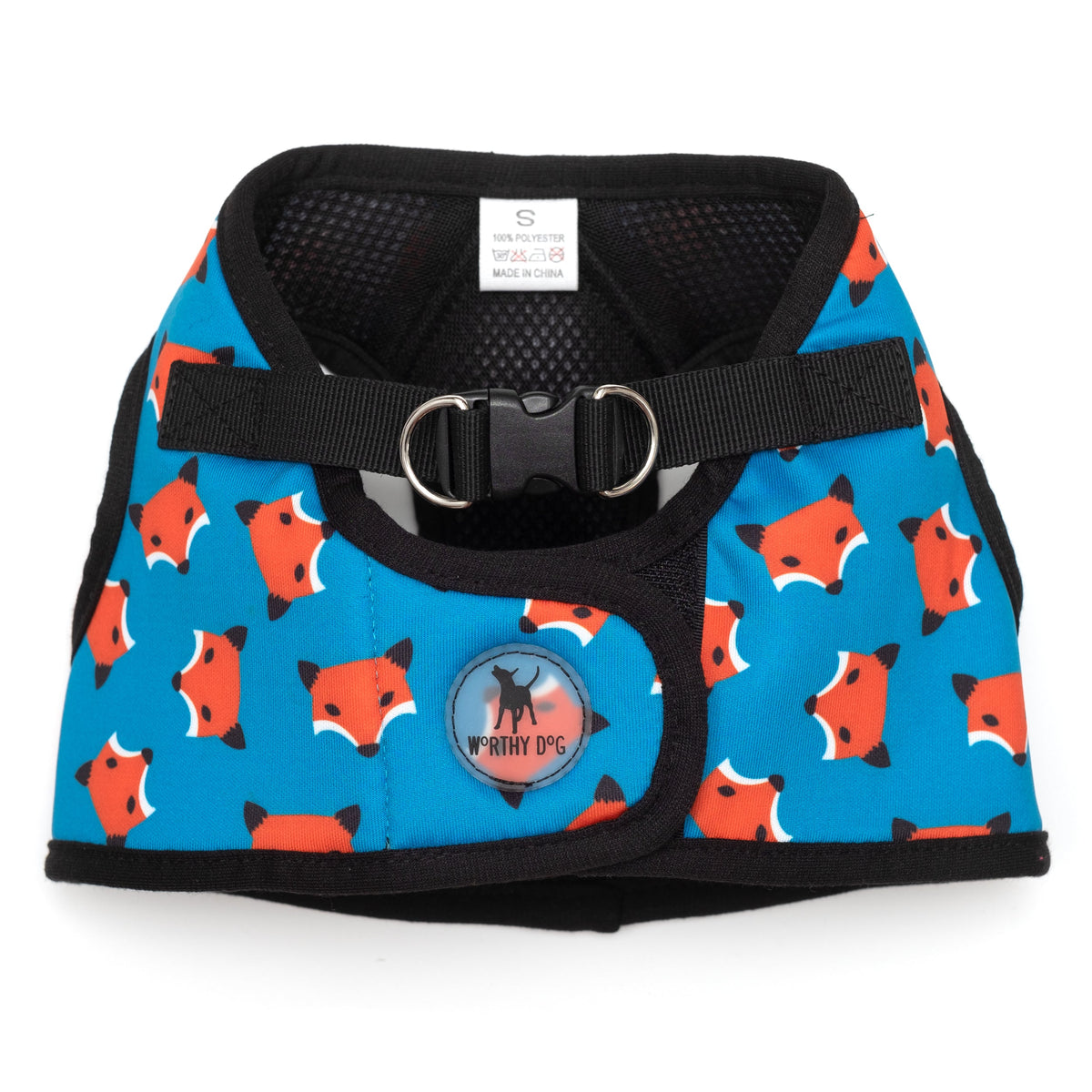 Foxy Sidekick Dog Harness – Teal, Sizes XXS–XXL