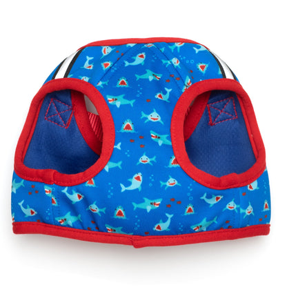 Blue Shark Step-In Dog Harness in blue, product view 2