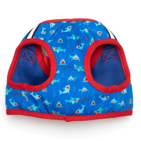Blue Shark Step-In Dog Harness in blue, product view 2
