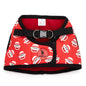 Sock Monkey Sidekick Dog Harness – Red, Sizes XXS–XXL