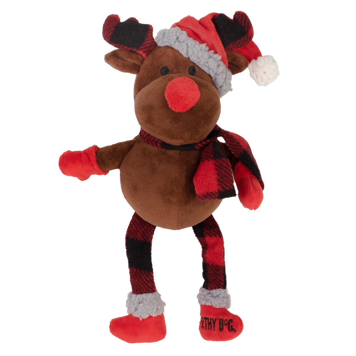 Buffalo Reindeer Dog Toy – Brown, Size One Size