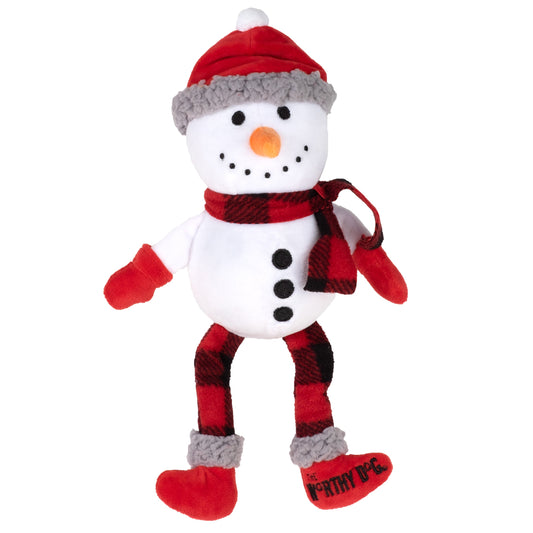 Buffalo Snowman Dog Toy – White, Size One Size
