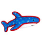 Blue Shark Squeaky Dog Toy in blue, main product view