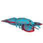 Lobster Squeaky Dog Toy in teal, main product view