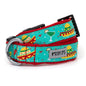 Cinco de Mayo Dog Collar – Turquoise, Sizes XS–XL