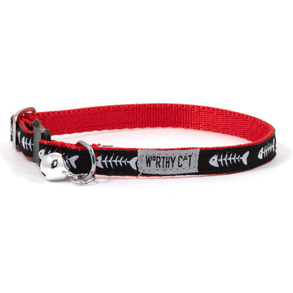 Dinner Cat Collar – Red, Size One Size