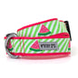 Green Stripe Watermelon Dog Collar – Green/White, Sizes XS–XL