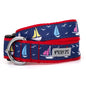 Sailboats Dog Collar – Navy, Sizes XS–XL