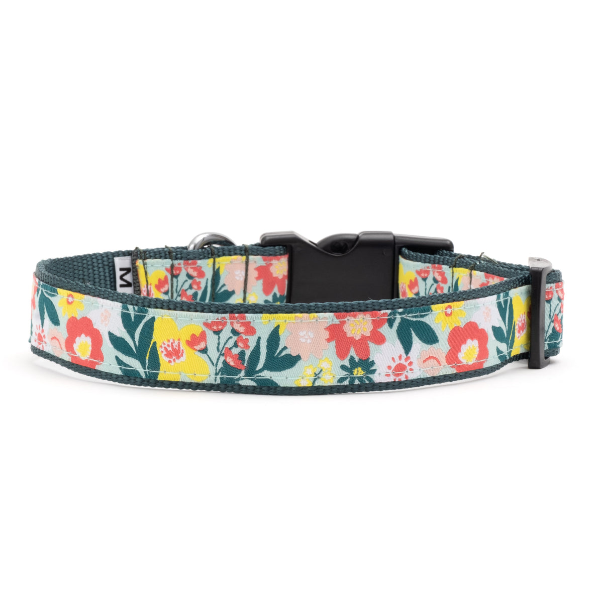 Spring Bouquet Dog Collar – Green, Sizes XS–XL