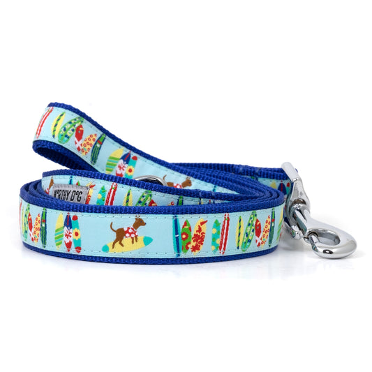 Surf’s Up Dog Leash – Blue, Sizes S, L