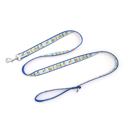 Surf’s Up Dog Leash – Blue, Sizes S, L