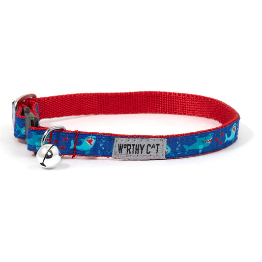 Chomp Cat Collar – Blue, Size One Size