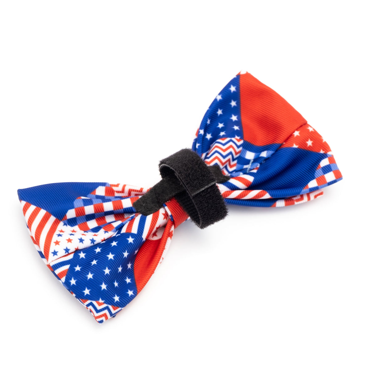 Americana Dog Bow Tie – Polyester, Red/White/Blue, Sizes S, L