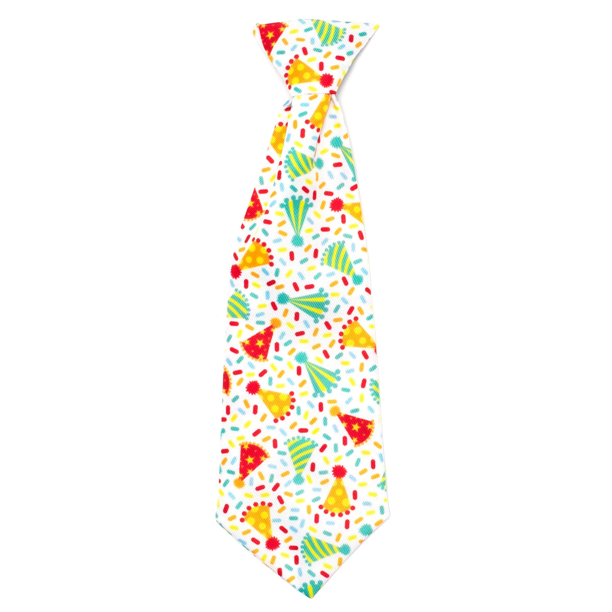 Celebrate Dog Neck Tie – Polyester, White, Sizes S, L