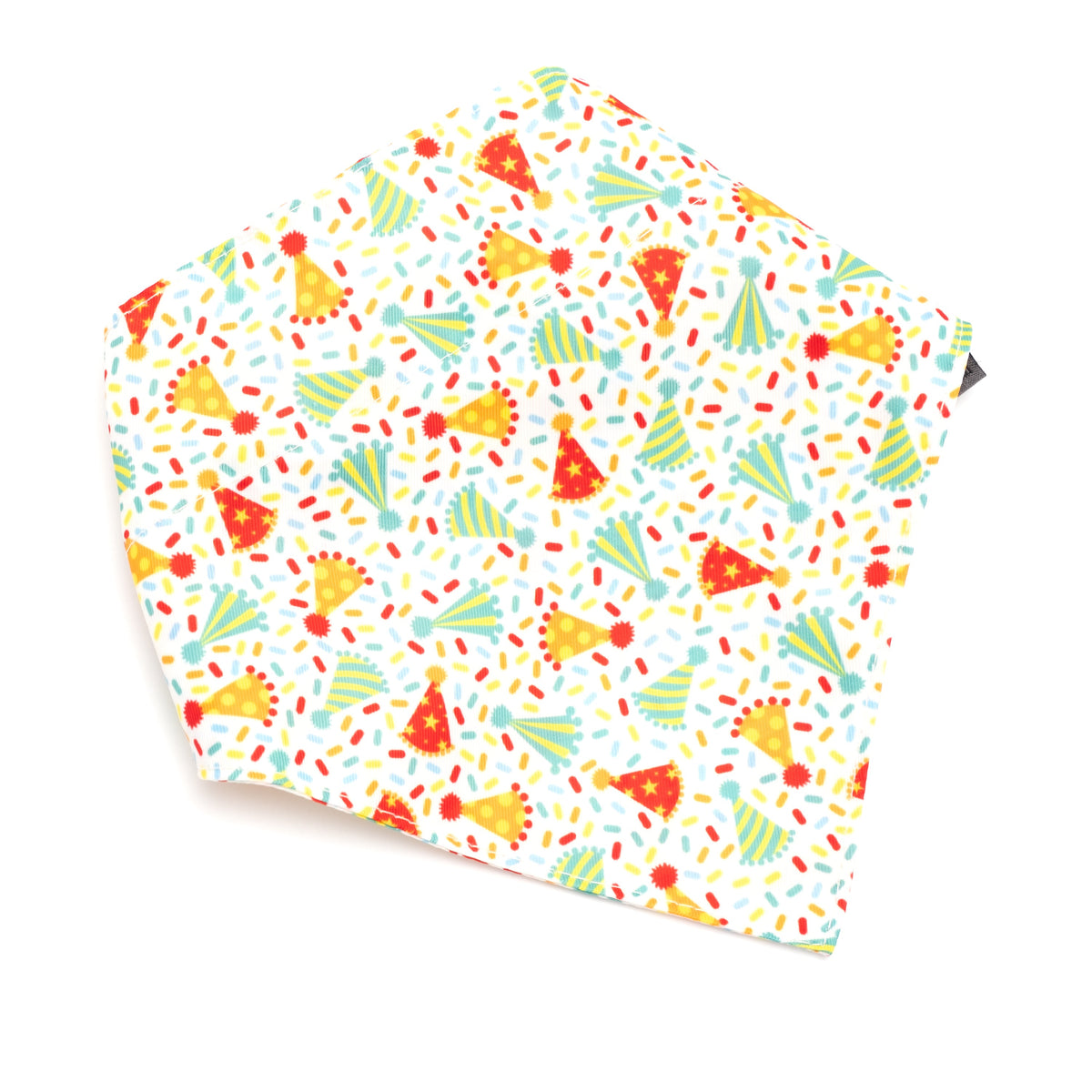 Celebrate Dog Slide-On Bandana – Polyester, White, Sizes S, L