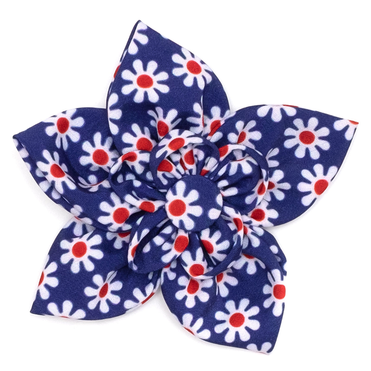 Daisies Dog Flower – Polyester, Navy, Sizes S, L